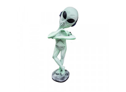Deko figuur standbeeld sculptuur 92 cm figuren standbeelden sculpturen tuin Alien P136