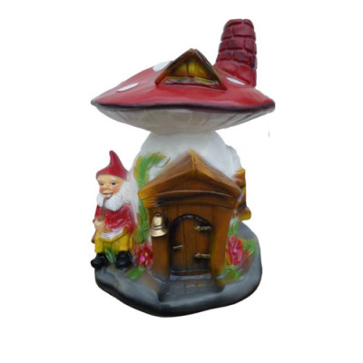 Beeld Paddenstoel Huis Standbeeld Tuin Figuren 75cm Standbeelden Sculpturen Figuur Nieuw