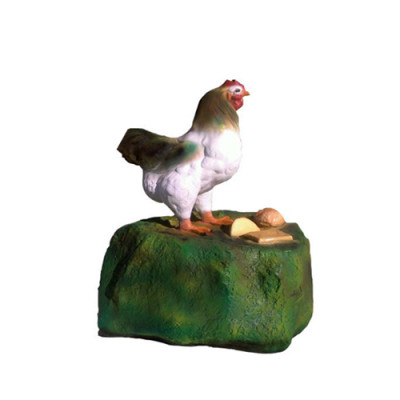 Decoratieve plastic kippenfiguur voor Pasen, tuindecoratie, hoogte 59 cm, nieuw.
