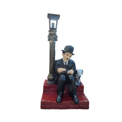 Lamp Licht Figuur Standbeeld Sculptuur 70cm Standbeelden Sculpturen Charlie Chaplin P3
