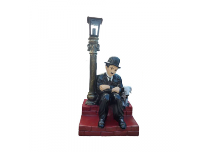 Lamp Licht Figuur Standbeeld Sculptuur 70cm Standbeelden Sculpturen Charlie Chaplin P3