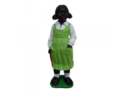 Deko figuur standbeeld sculptuur 8 cm beelden standbeelden sculpturen Zwarte meisje P38