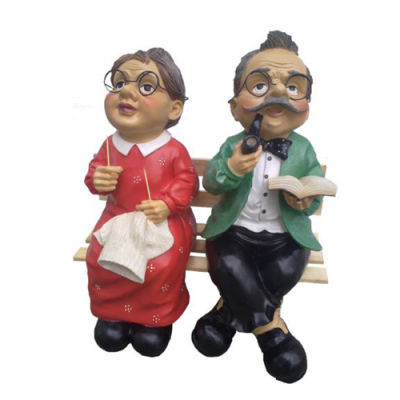 Decoratief beeld standbeeld sculptuur 40 cm figuren standbeelden beeldhouwwerken tuindecoratie