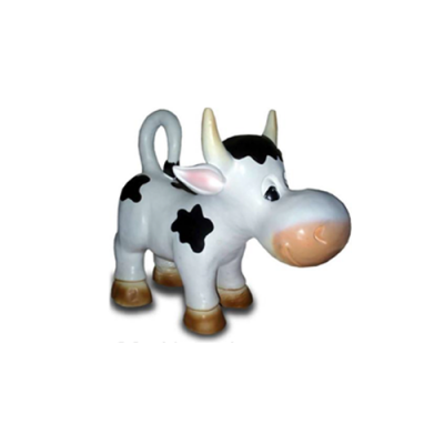 Decoratie tuin plastic figuren Handgeschilderd beeld Grappige koe 45 cm Nieuw
