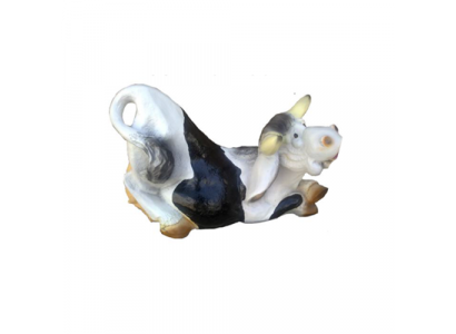 Moderne figuur Koe Rund Kunststof Sculptuur Standbeelden Decoratie Kalf 38cm.