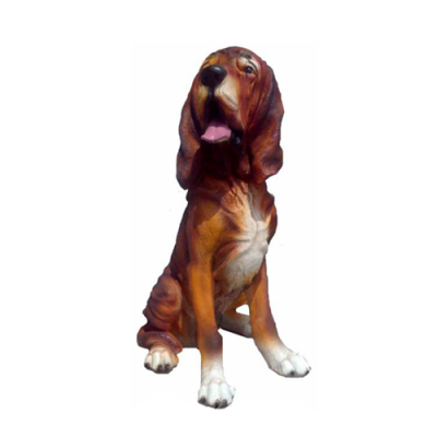 Hond Decoratief Standbeeld Tuinbeelden Beelden 45cm Levensgroot Figuur Kunststof