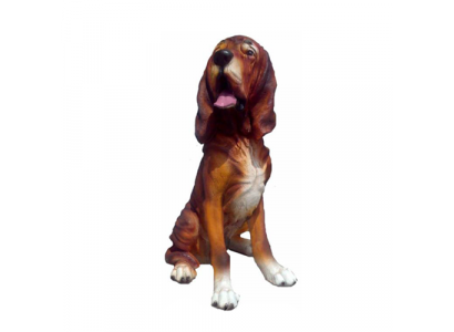 Hond Decoratief Standbeeld Tuinbeelden Beelden 45cm Levensgroot Figuur Kunststof