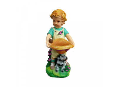 Deko figuur standbeeld sculptuur 48 cm figuren standbeelden sculpturen jongen tuin P119.