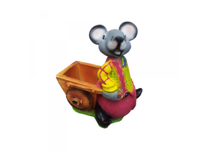 Decoratieve moderne mooie sculptuur van een muis, figuurhoogte 60 cm.
