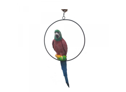 Parkieten vogel figuur abstracte figuren standbeelden modern beschilderd nieuw 60cm standbeeld