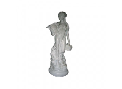 Vrouw met mand decoratief beeld standbeeld sculptuur 64 cm figuren standbeelden sculpturen R34