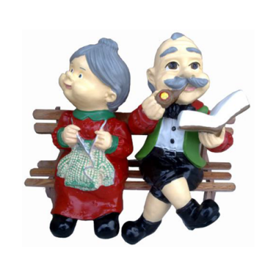Deco figuur standbeeld sculptuur 25 cm beelden standbeelden sculpturen tuindecoratie