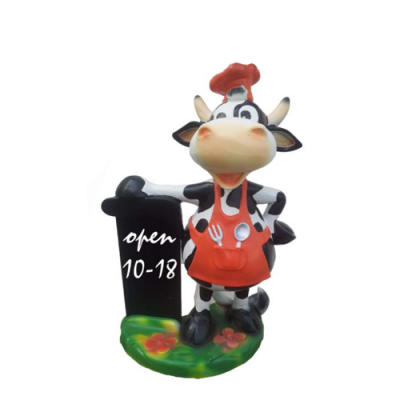 Moderne figuur Koe Rund Kunststof Sculptuur Standbeelden Decoratie Kalf 55cm