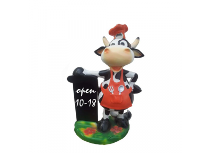 Moderne figuur Koe Rund Kunststof Sculptuur Standbeelden Decoratie Kalf 55cm