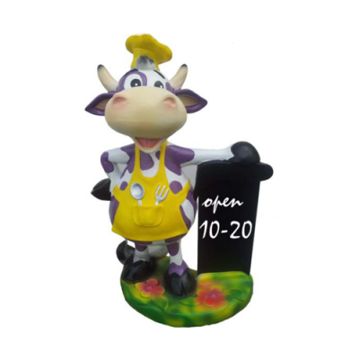 Moderne Koe Beeld Sculptuur Standbeeld Decoratie Kalf 55cm Kunststof
