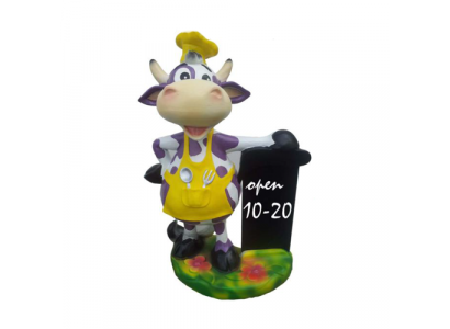 Moderne Koe Beeld Sculptuur Standbeeld Decoratie Kalf 55cm Kunststof