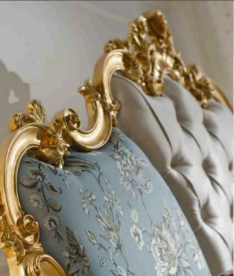 Klassiek bed barok rococo hotelbedden gestoffeerd tweepersoonsbed 180x200cm.