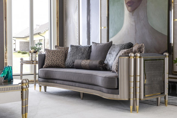 Woonkamerset Grijs 2x Fauteuil Bankstel Bijzettafel Salontafel 6-delig. Woonkamerset Grijs 2x Fauteuil Bankstel Bijzettafel Salontafel 6-delig.
