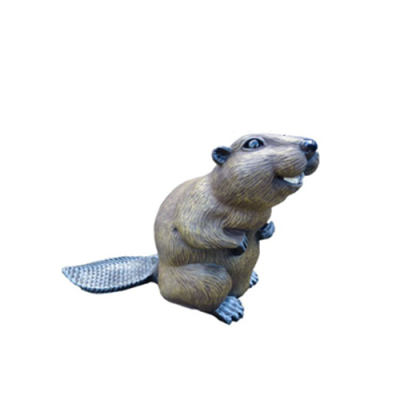 Beverbeeld Standbeeld Standbeelden Tuin Winter Decoratie Sculptuur Decoratie 40 cm.