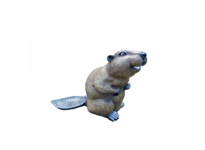 Beverbeeld Standbeeld Standbeelden Tuin Winter Decoratie Sculptuur Decoratie 40 cm.