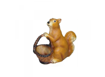 Eekhoorn met mand figuur decoratie sculptuur standbeeld figuren sculpturen nieuw
