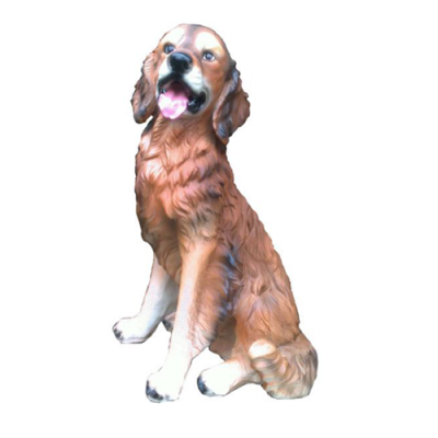 Hond figuur abstracte figuren standbeelden moderne bruin geschilderd 55cm standbeeld Sculptuur