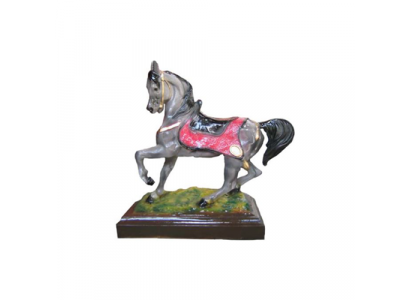 Paard figuur abstracte figuren beeldhouwwerken moderne kleurrijk beschilderd nieuw 42cm beeld