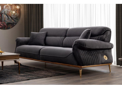 Moderne grijze kleur 3-zitsbank Comfort en stijl in één ensemble