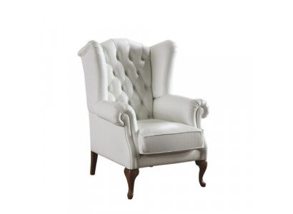 Oor fauteuil leer eenzitter Chesterfield bank bank gestoffeerde meubelen nieuw