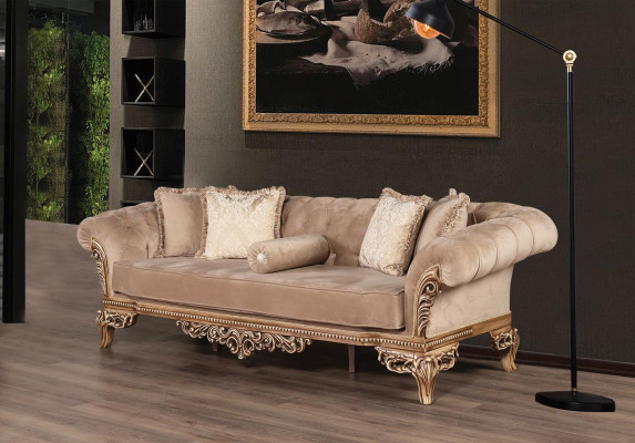 Designer bank Lichter stoffen bekleding 3-zits + salontafel Nieuw model voor woonkamer