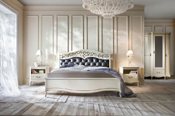 Italiaanse stijl slaapkamer volledige meubelset bed nachtkastje kast ladekast 2