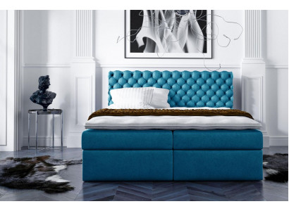 Chesterfield boxspringbed tweepersoons bed echtelijk bed bed gestoffeerd bedden 200x200cm