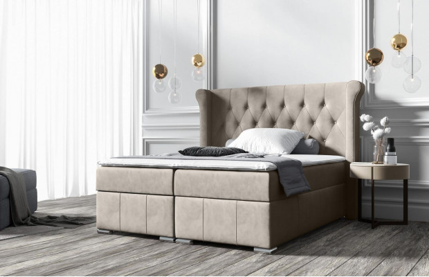 Chesterfield bed + opbergdoos boxspring bedden slaapkamer hotel Alle maten!