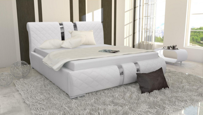 Bedframe met opbergdoos Bed Bedframe Wit Bedden 180cm Tweepersoonsbed Echtelijk bed Nieuw