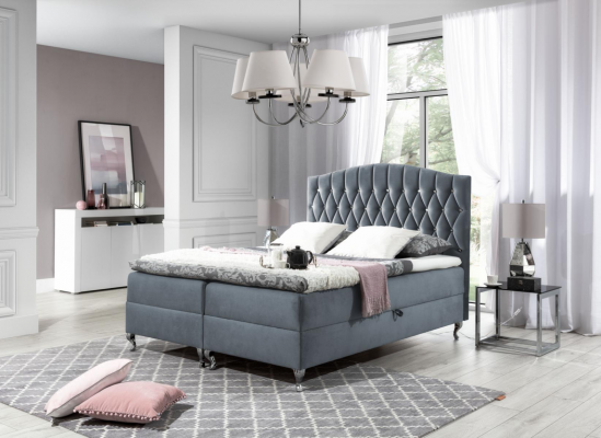 Tweepersoonsbed echtelijk bed bedframe bed gestoffeerd bed bedden boxspringbed polyester