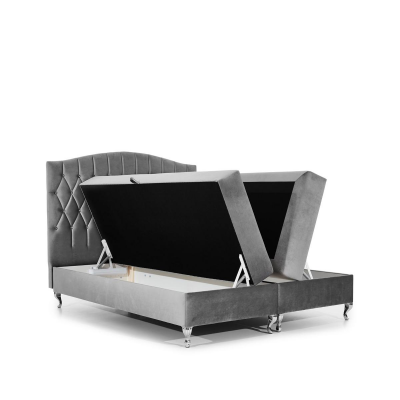 Tweepersoonsbed echtelijk bed bedframe bed gestoffeerd bed bedden boxspringbed polyester