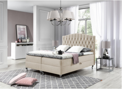 Tweepersoonsbed echtelijk bed bedframe bed gestoffeerd bed bedden boxspringbed polyester