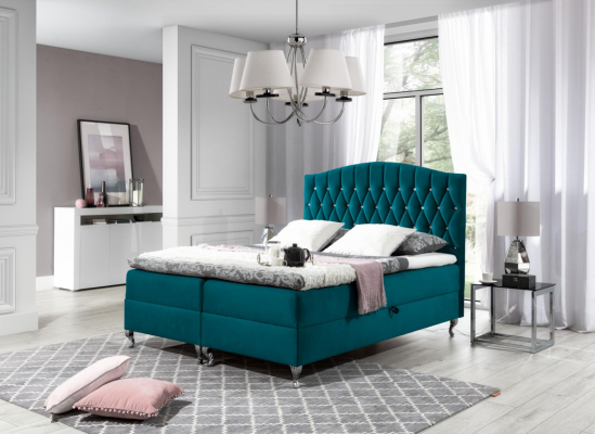 Tweepersoonsbed echtelijk bed bedframe bed gestoffeerd bed bedden boxspringbed polyester