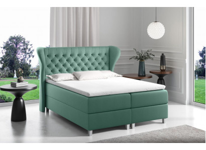 Bed Chesterfield boxspring meubels bedden king size fluweel hotel nieuw slaapkamer
