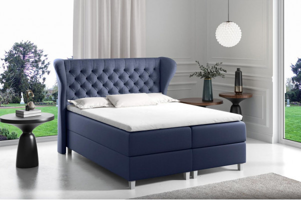 Bed Chesterfield boxspring meubels bedden king size fluweel hotel nieuw slaapkamer