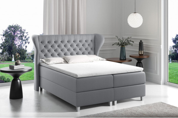 Bed Chesterfield boxspring meubels bedden king size fluweel hotel nieuw slaapkamer