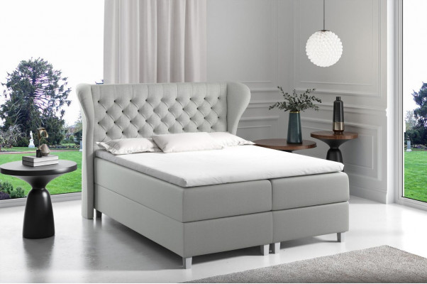 Bed Chesterfield boxspring meubels bedden king size fluweel hotel nieuw slaapkamer