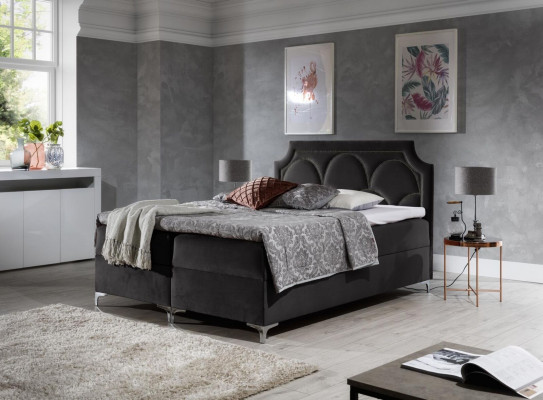 Dubbel hotel gestoffeerd bed slaapkamer bedden boxspring bed textiel design