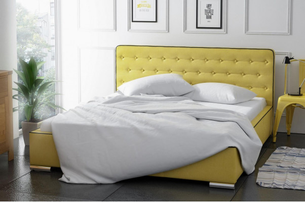 Tweepersoonsbed Huwelijksbed Bedframe Bed Gestoffeerd Bedden Polyester Bedframe Nieuw