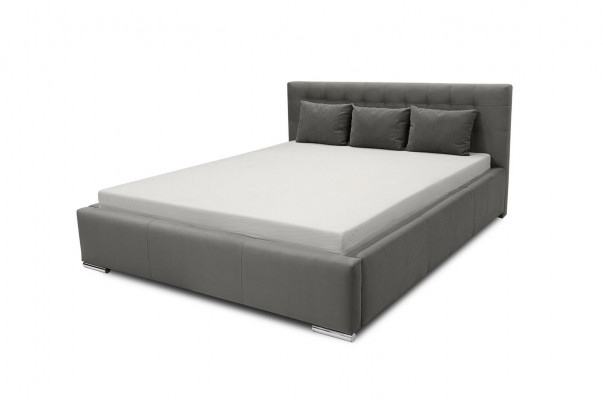 Bedframe Tweepersoonsbed Modern Slaapkamer Bedden Gestoffeerd Bed Grijs 160 cm