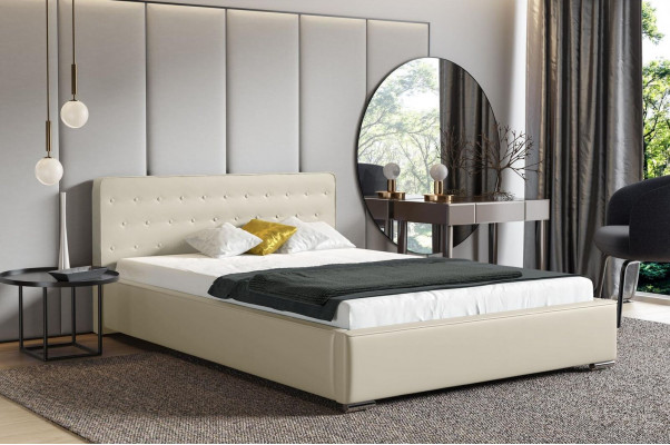 Tweepersoonsbed Huwelijksbed Bedframe Bed Gestoffeerd Bedden Polyester Bedframe Nieuw