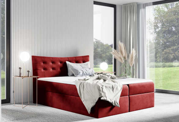 Bed Bedlade Boxspringbed Slaapkamer Bekleding Ontwerp Dubbel Hotel 180x200