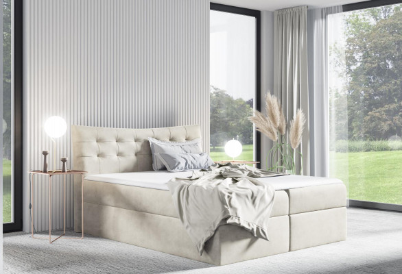 Bed Bedlade Boxspringbed Slaapkamer Bekleding Ontwerp Dubbel Hotel 180x200