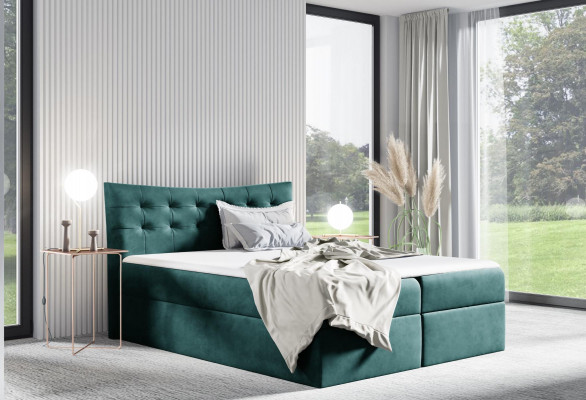 Bed Bedlade Boxspringbed Slaapkamer Bekleding Ontwerp Dubbel Hotel 180x200