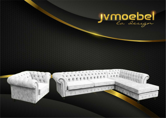 Hoekbank Bank Bank Bankstel Chesterfield Design Luxe Meubelset